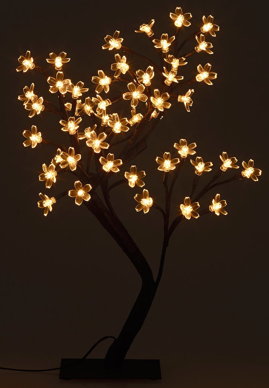 Lunartec Licht-Dekoration LED-Lichterbaum 48 Blüten warmweiß 45 cm