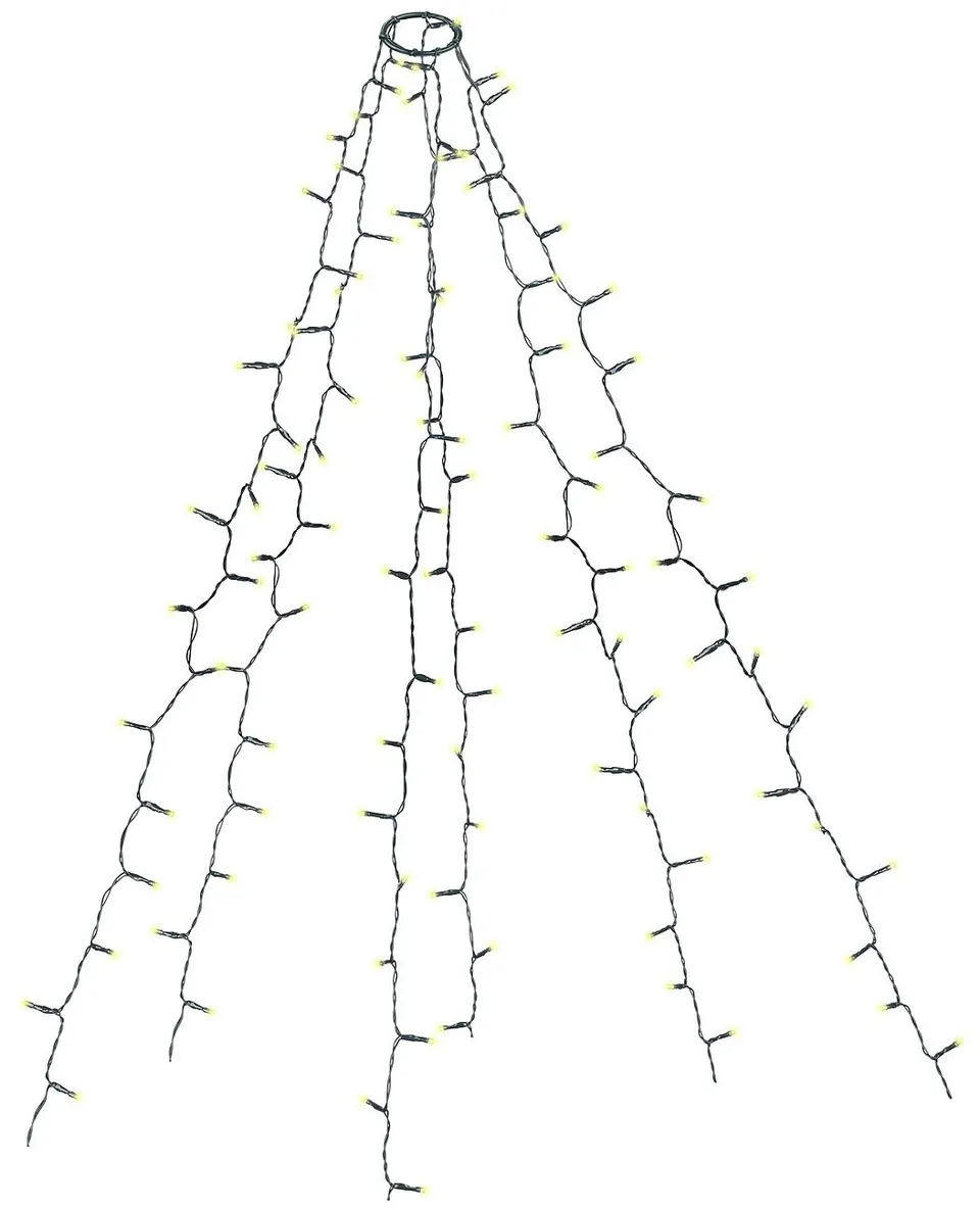 Lunartec Licht-Dekoration Überwurf-Lichterkette 240 LED Ring