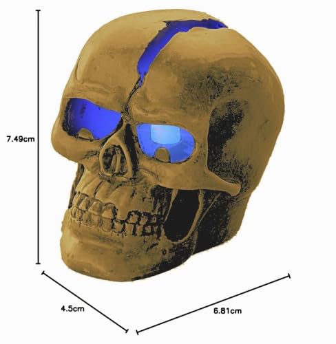 Lunartec Licht-Dekoration Crackhead Totenkopf Leuchte blaue LED