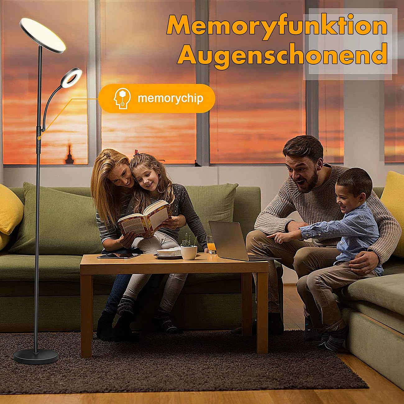 Lunartec Außenbeleuchtung LED-Deckenfluter 2800 lm schwarz dimmbar
