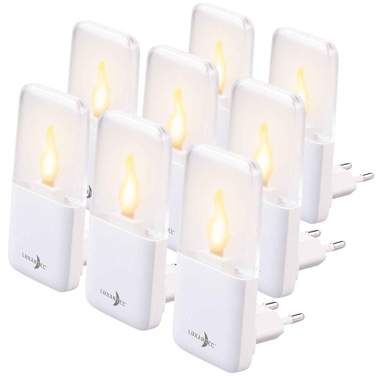 Lunartec Licht-Dekoration LED-Nachtlicht Steckdose 8er-Set weiß