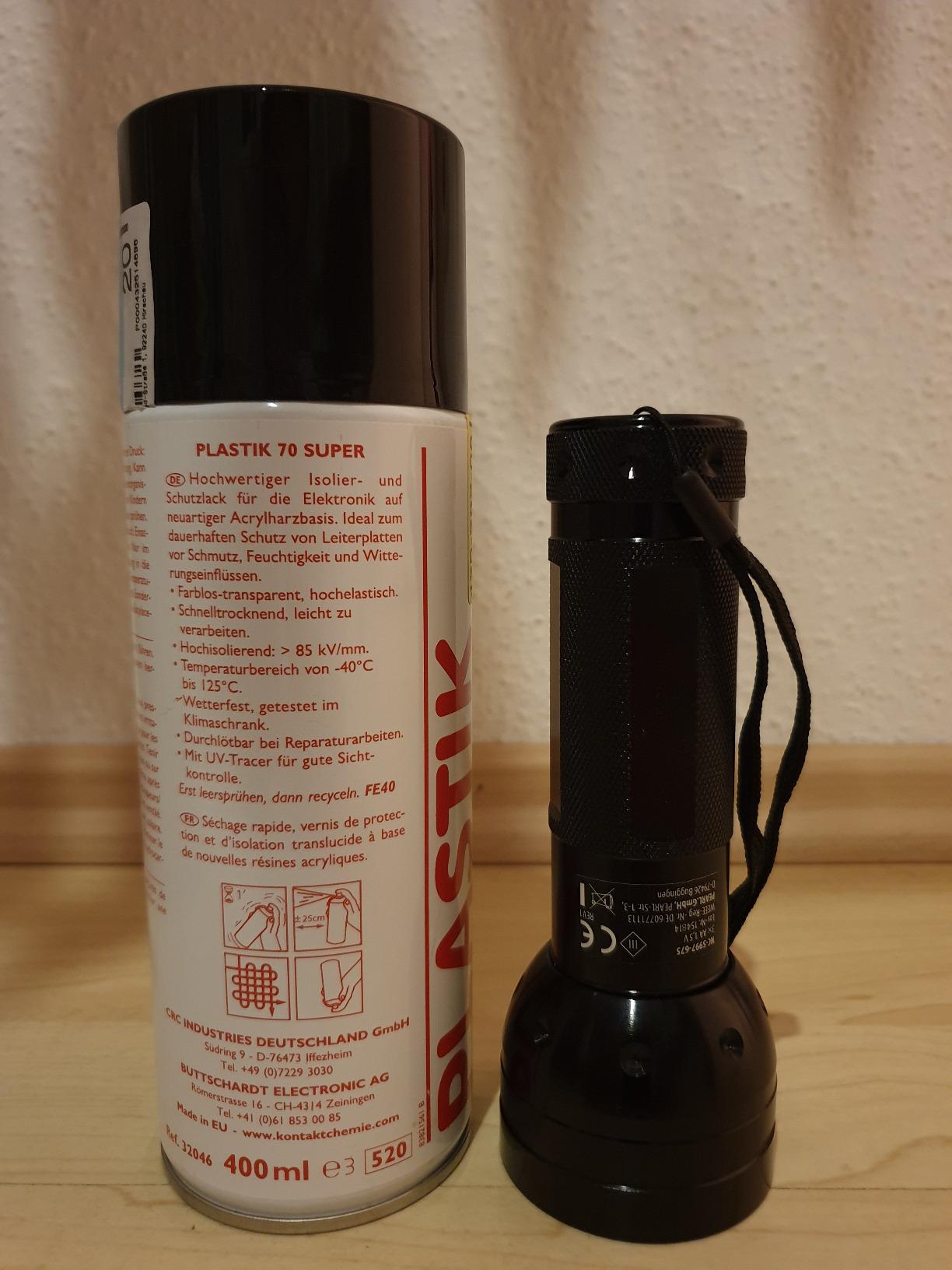 Lunartec UV-Taschenlampe 51 LEDs Geldscheinprüfer Batterie