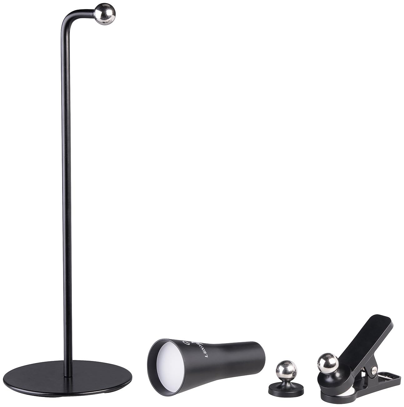 Lunartec Taschenlampen 4in1 Akku-Tischleuchte schwarz 150 lm