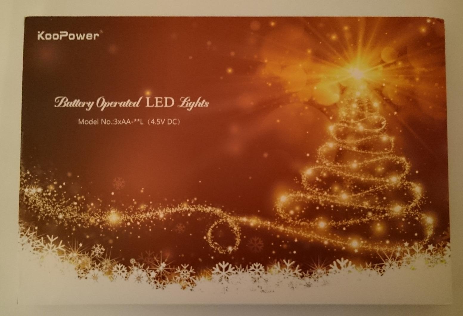 Koopower Battery Operated Fairy Lights Lichterkette warmweiß 2er-Pack
