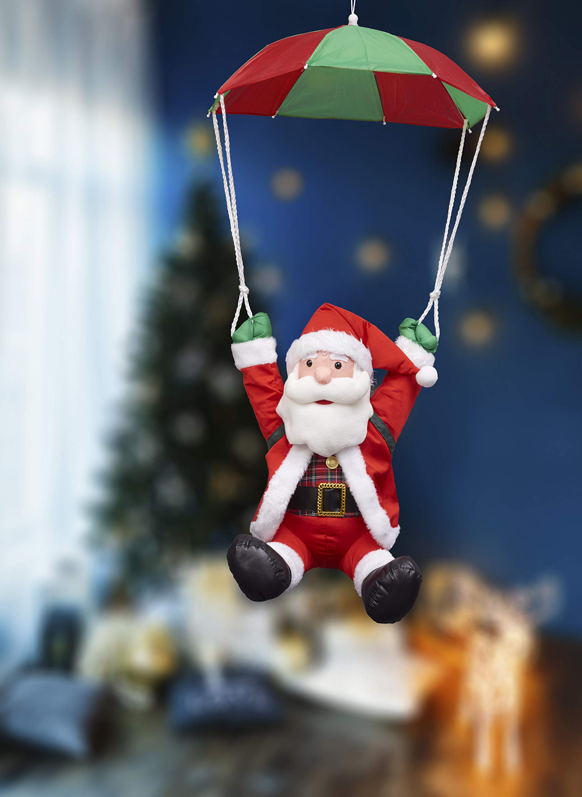 Bonetti Weihnachtsmann am Fallschirm 90cm Deko innen