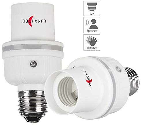 Lunartec Leuchtmittel Klatschsensor E27-E27 2er-Set mit Sensor