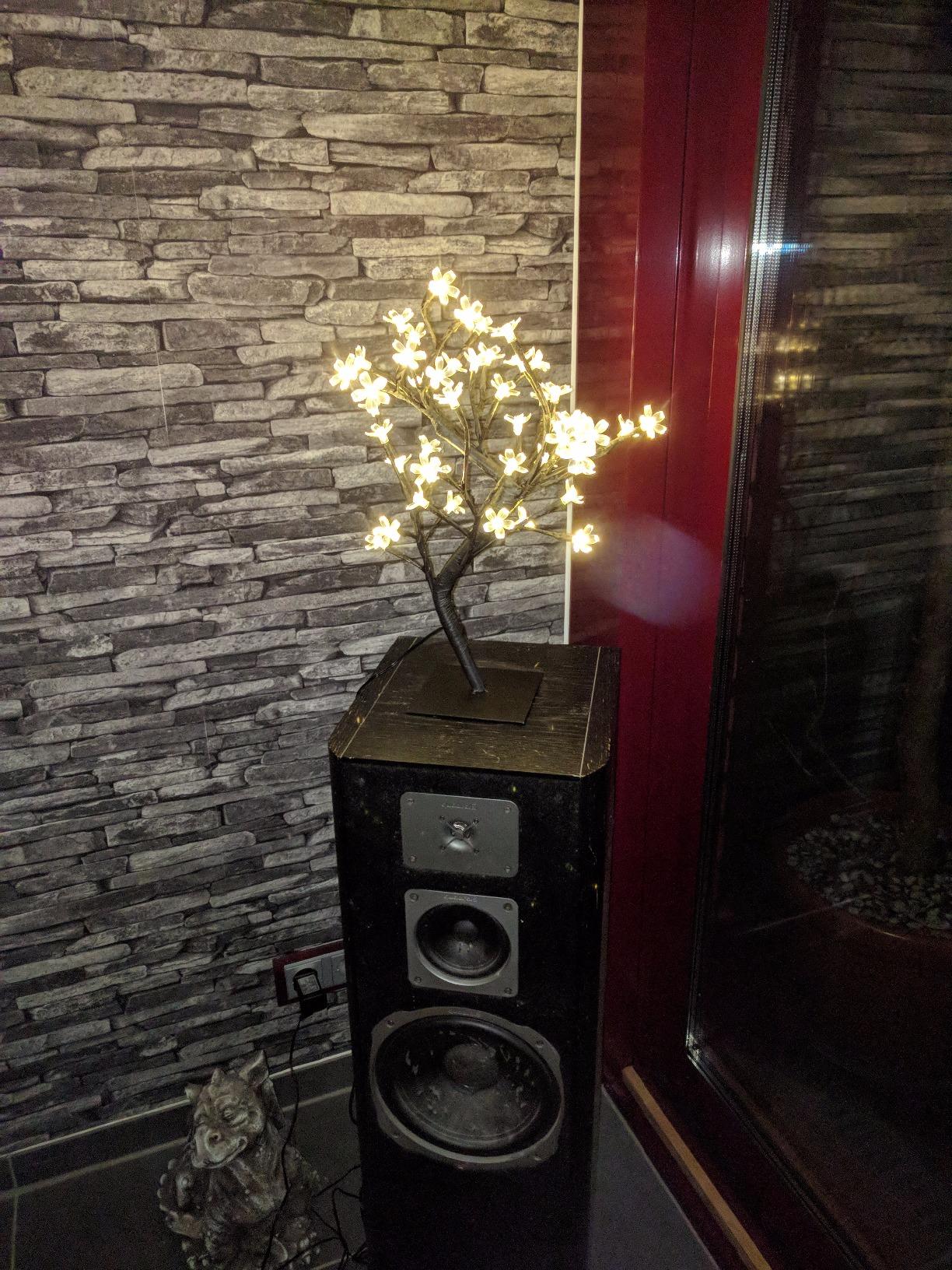 Lunartec Licht-Dekoration LED-Lichterbaum 48 Blüten warmweiß 45 cm