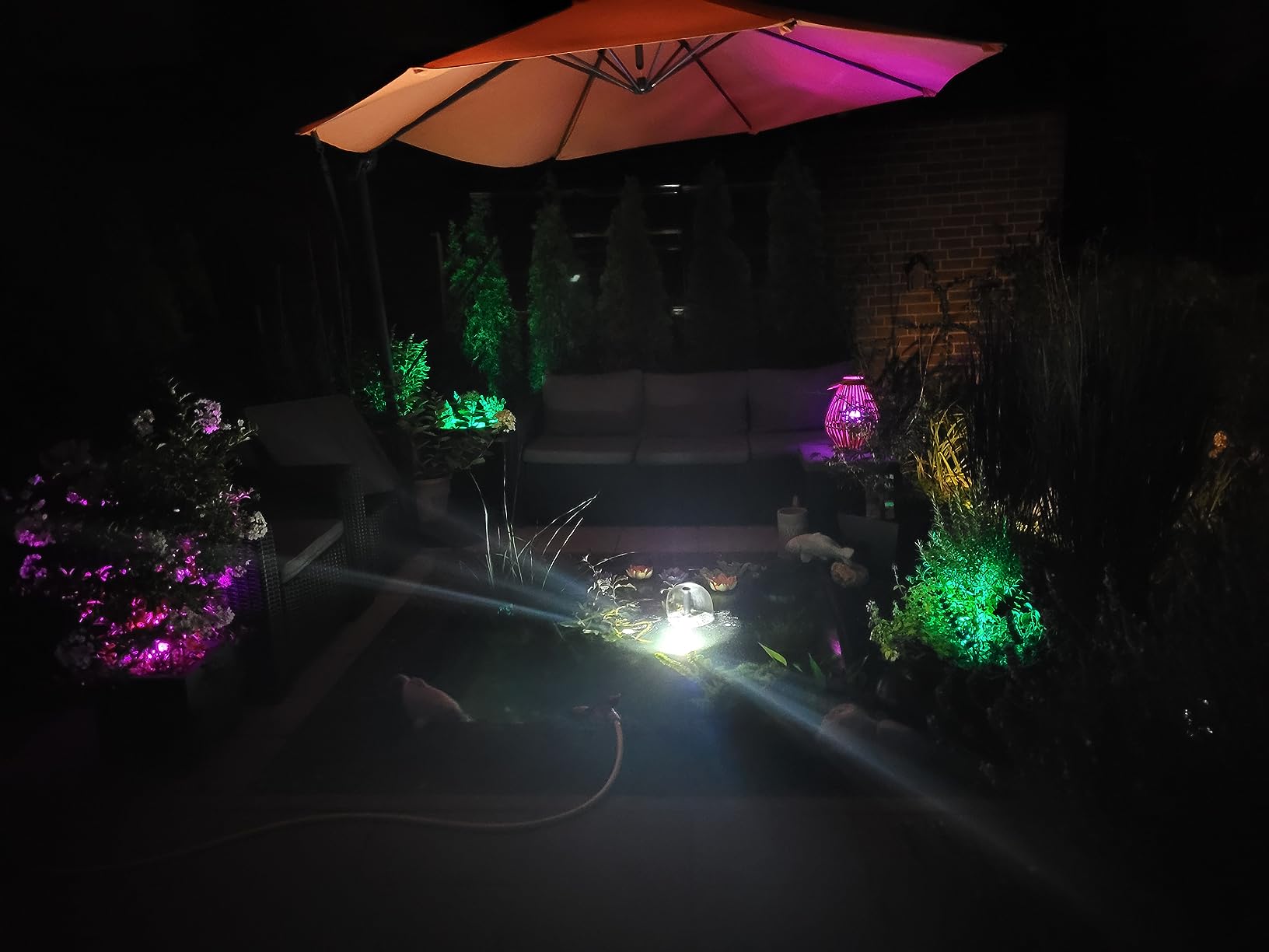 Lunartec Außenbeleuchtung Unterwasserlicht RGB 4er-Set IP68