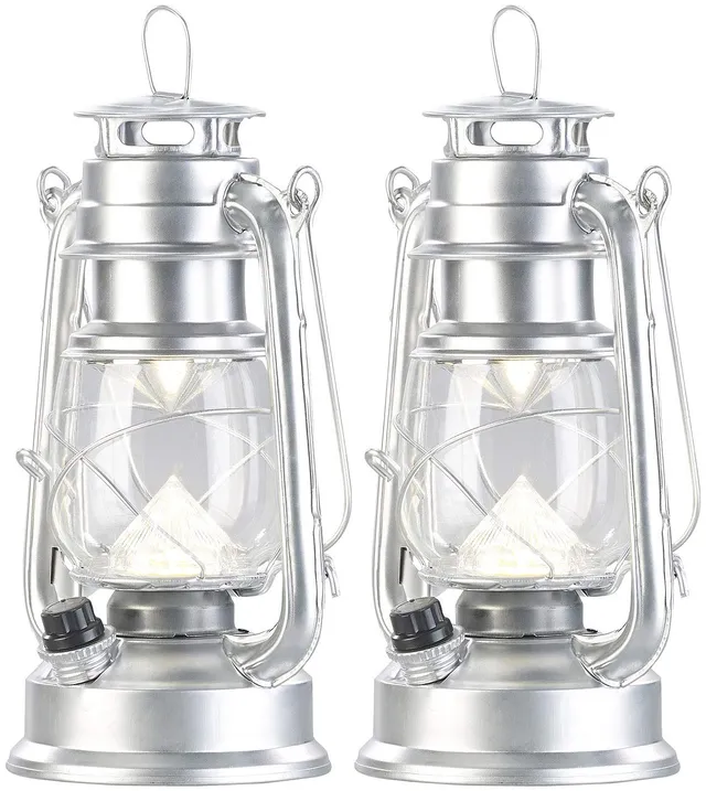 Lunartec Taschenlampen Sturmlampe LED 200 lm Akku 2er-Set