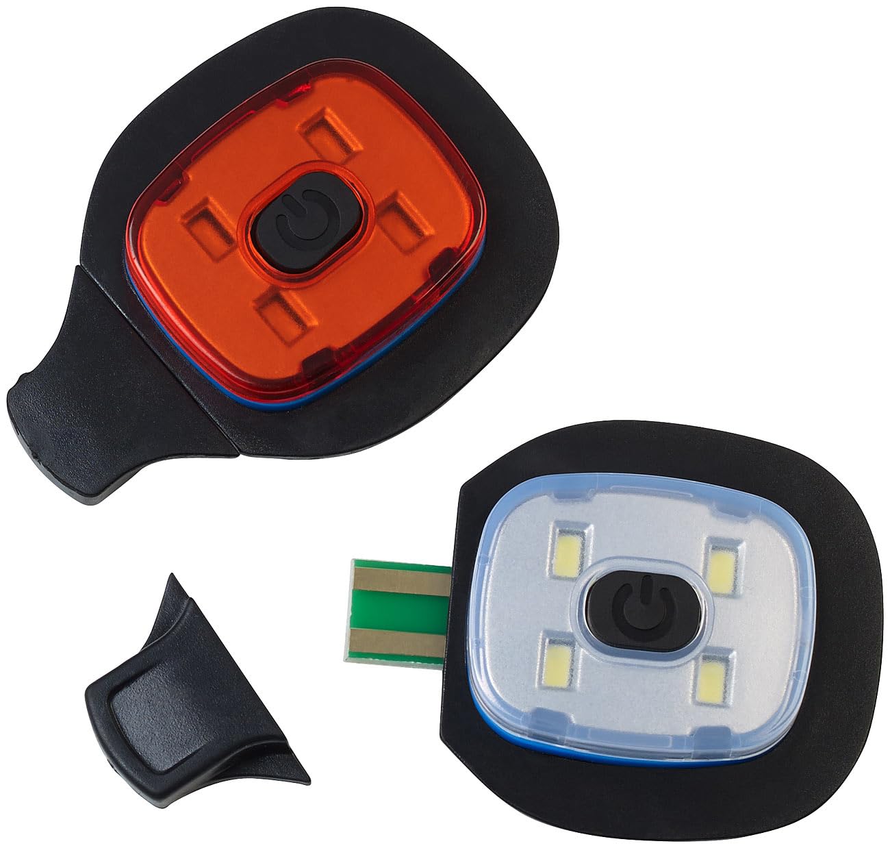 Lunartec Taschenlampen LED-Mütze rot aufladbar 8 LEDs