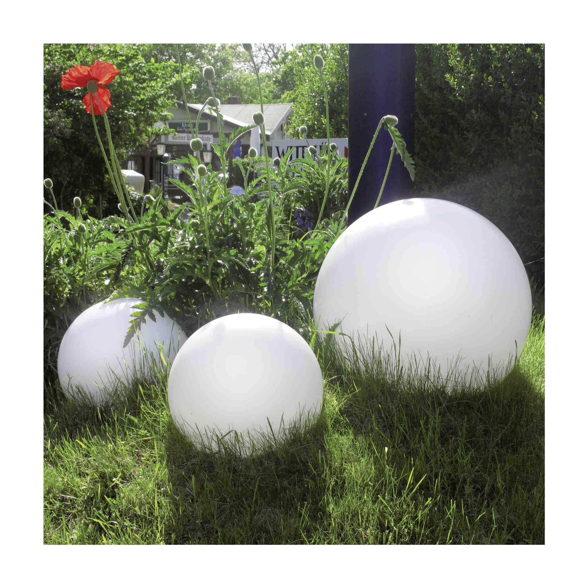 Bonetti Solar Lights Gartenkugel 30cm weiß Solar