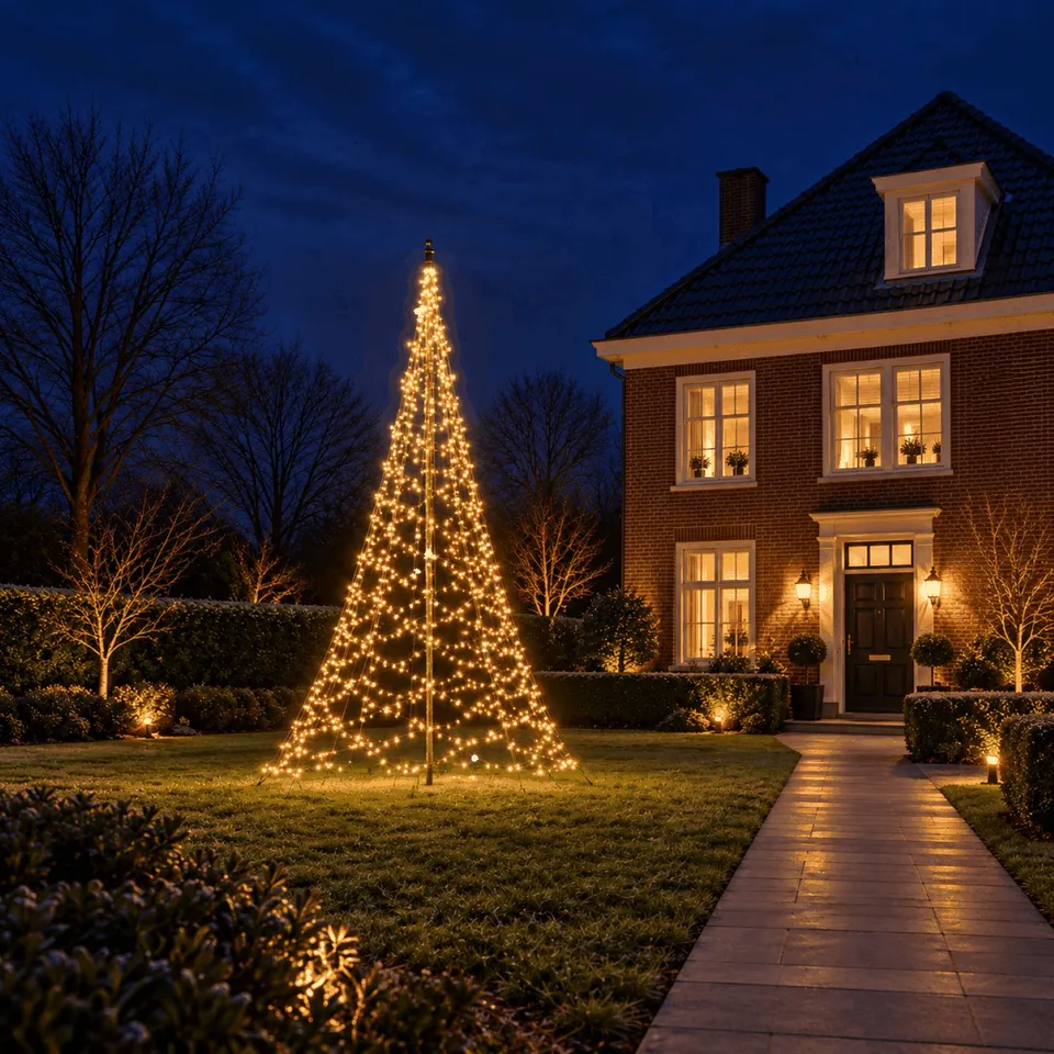 Fairybell Standard 4 m Weihnachtsbaum 864 LED warmweiß Twinkle Mast