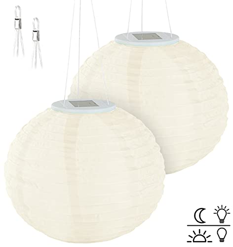 Lunartec Licht-Dekoration Solarlampion 2er-Set 30 cm