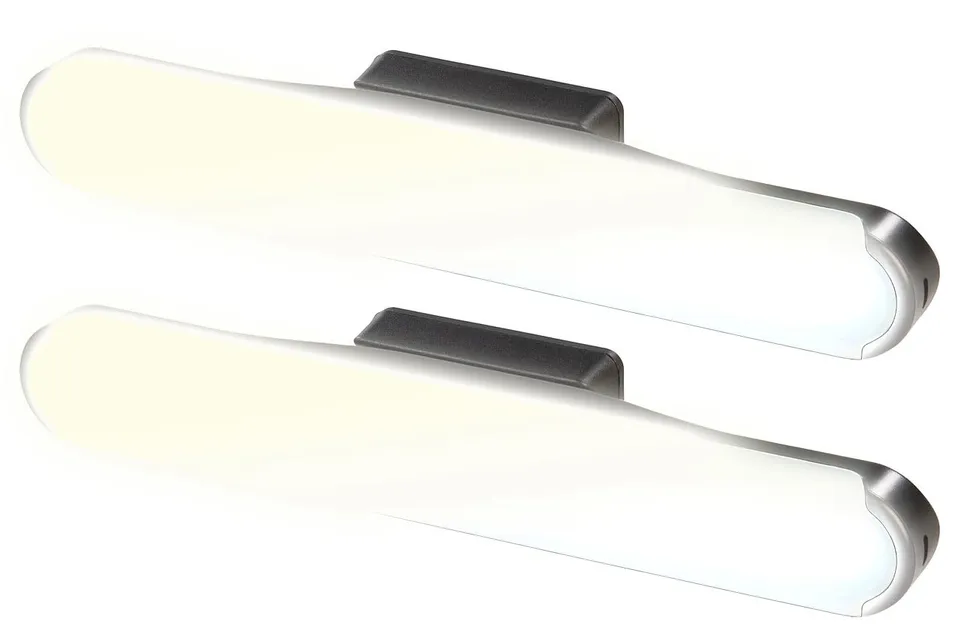 Lunartec Innenbeleuchtung Akku-LED-Leselampe 24cm 2er-Set