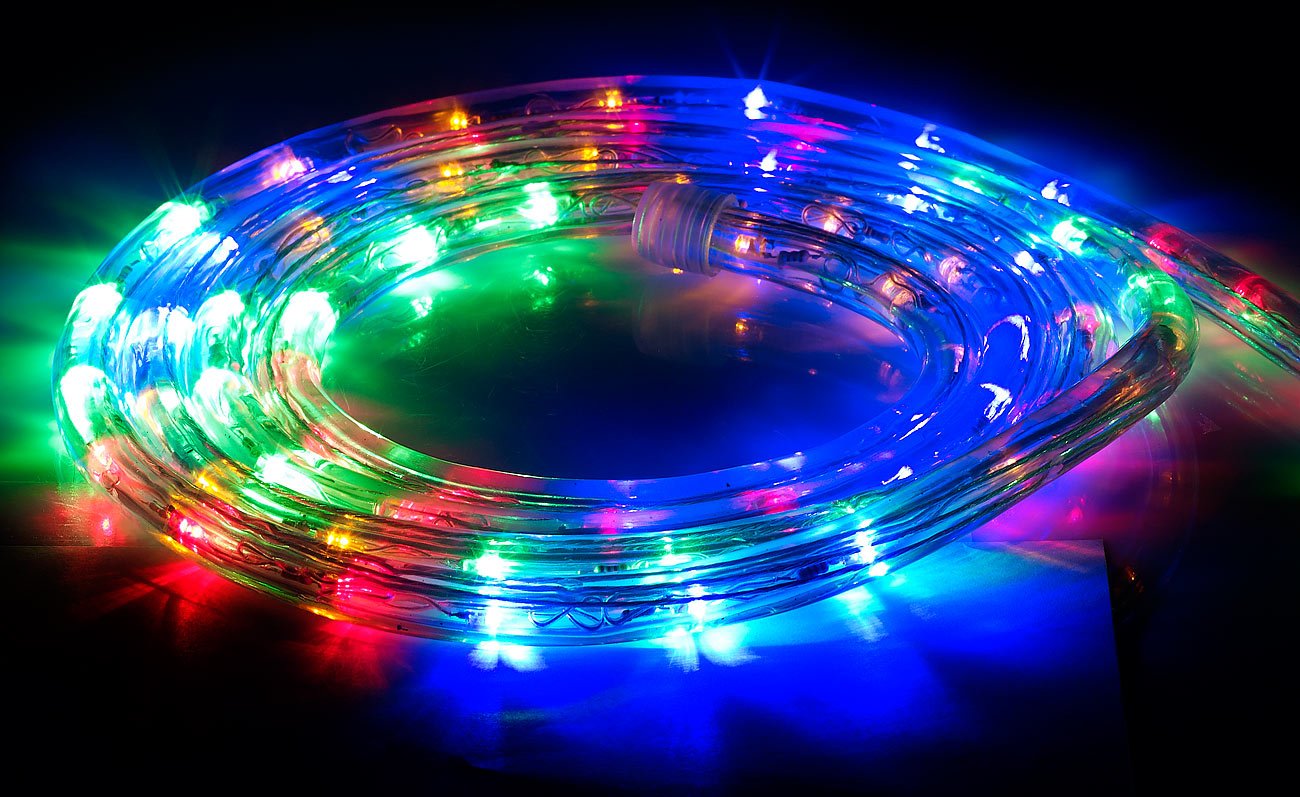 Lunartec Licht-Dekoration LED-Lichtschlauch 10 m mehrfarbig 360 LEDs