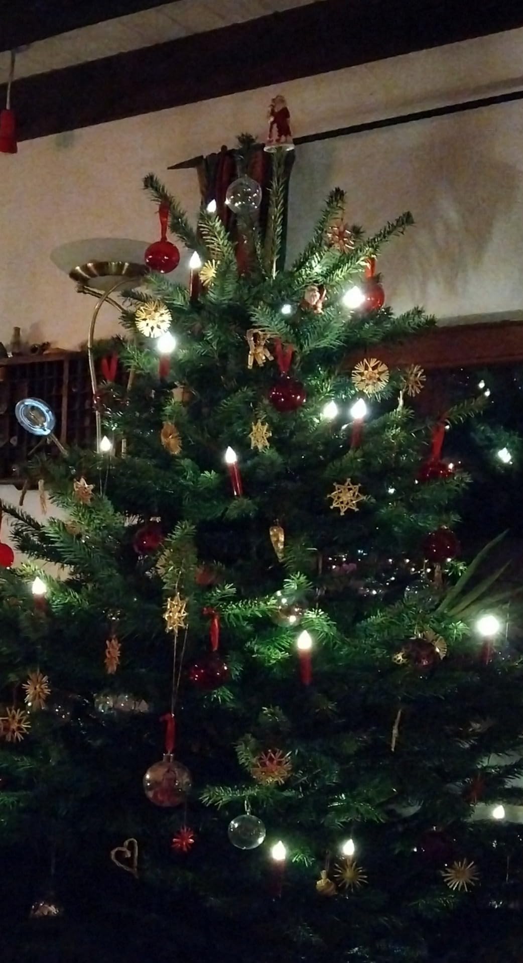Lunartec Weihnachtskerzen LED-Christbaumkerzen 30er rot