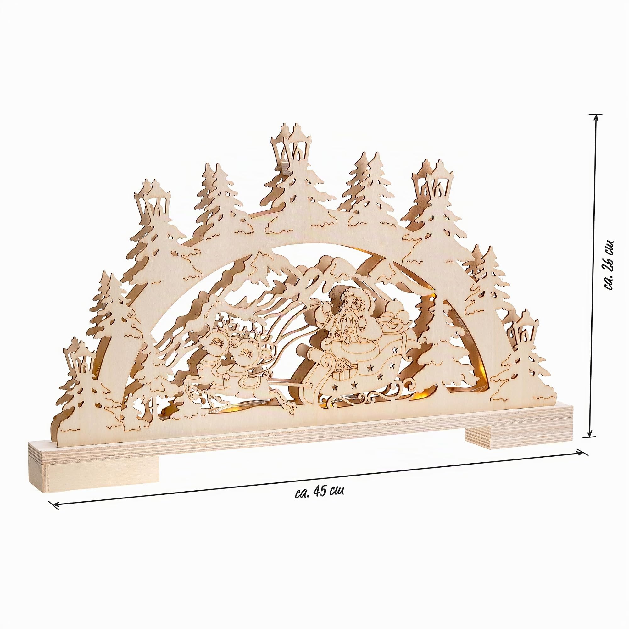 Bonetti Light Arches Lichterbogen Weihnachtsmann Holz 10 LED