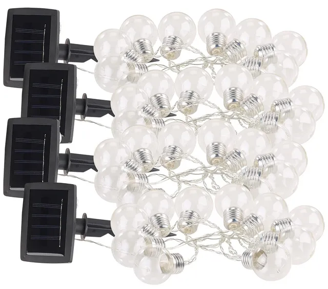 Lunartec Licht-Dekoration Solar-Lichterkette 3,8m 4er-Set warmweiß