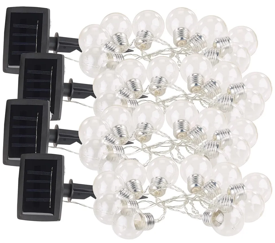 Lunartec Licht-Dekoration Solar-Lichterkette 3,8m 4er-Set warmweiß