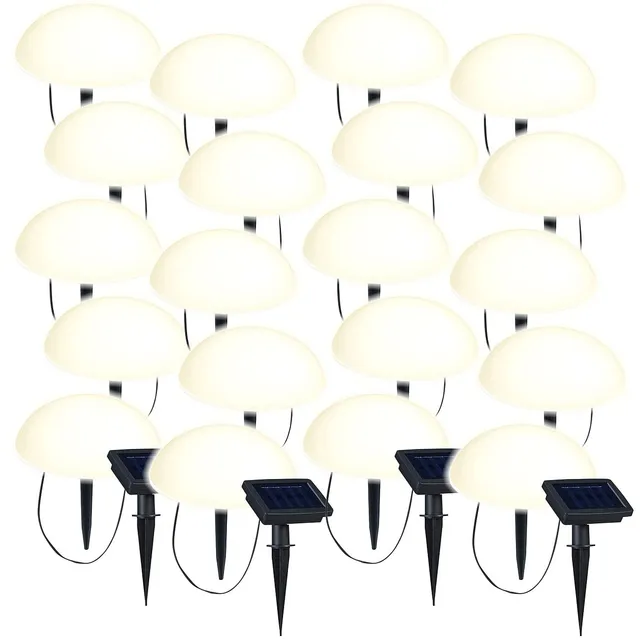 Lunartec Licht-Dekoration Bodenlichterkette 4er-Set Solar warmweiß