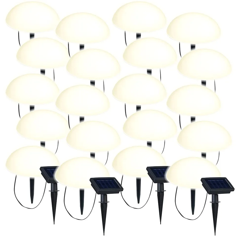 Lunartec Licht-Dekoration Bodenlichterkette 4er-Set Solar warmweiß