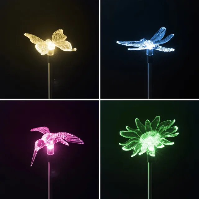 Bonetti Solar Lights Gartenstecker 4er-Set Farbwechsel Tier