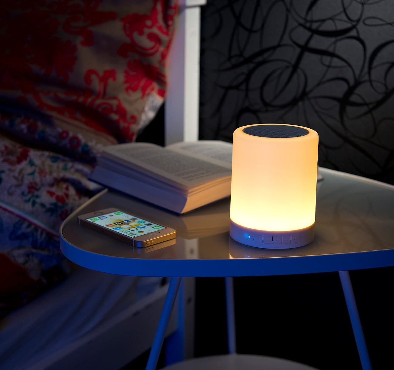 Lunartec Innenbeleuchtung Tischlampe Bluetooth LED 160 Lumen