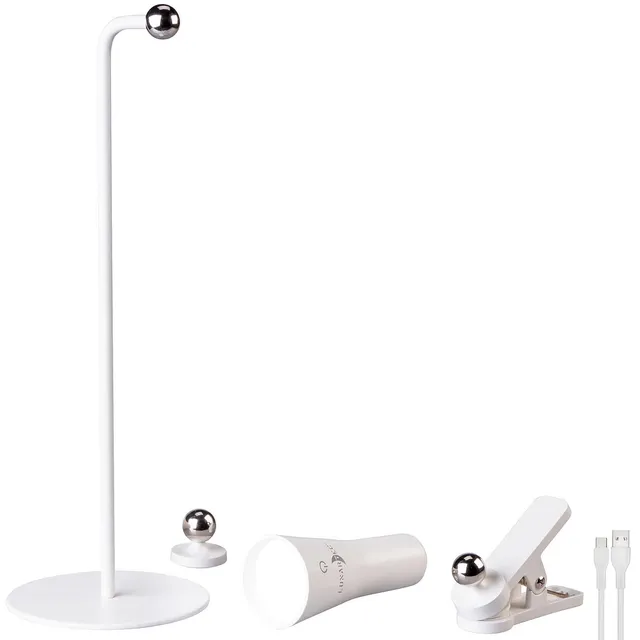 Lunartec Taschenlampen 4in1 Akku-Leuchte weiss Tischlampe