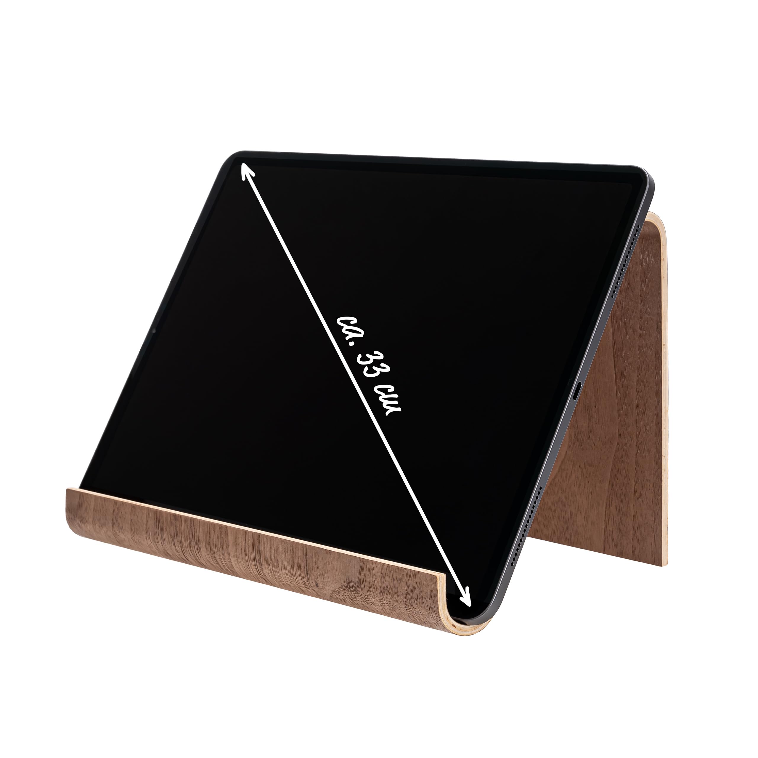 Bonetti Light arches Tablet-Halter Holz Walnuss 26 cm Buchständer